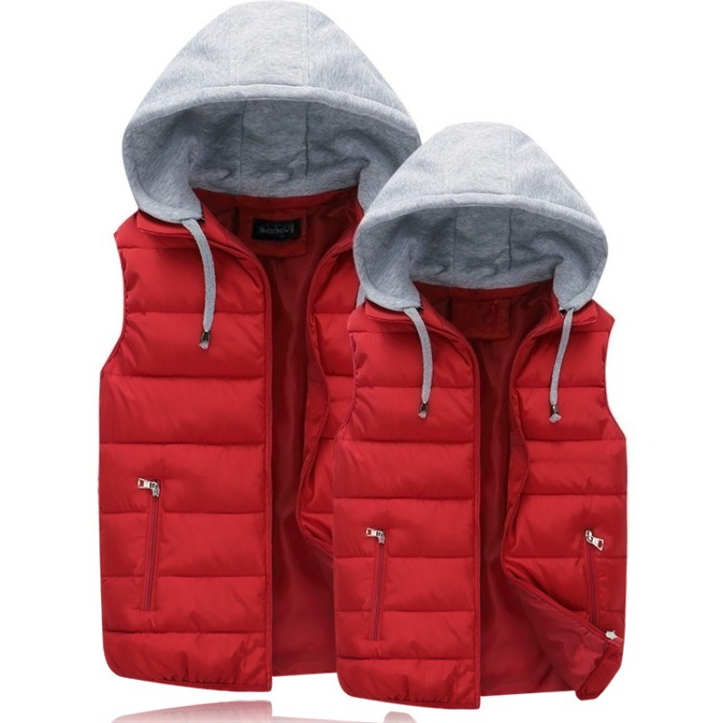 Puffer Vest Padded - Veste rembourrée en coton à capuche