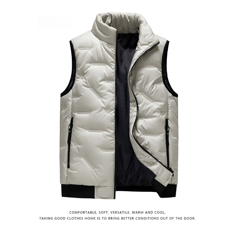 Puffer Vest Padded - Gilet d'hiver chaud pour homme, sans