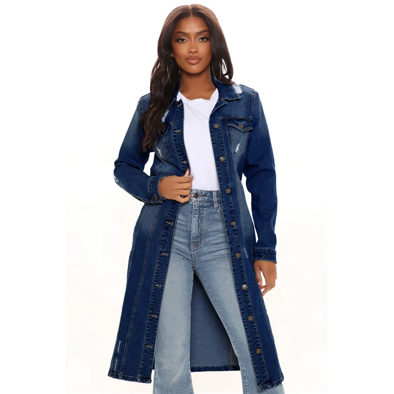 Street Fashion Jeans Women - Nouveauté mode trou coton automne hiver