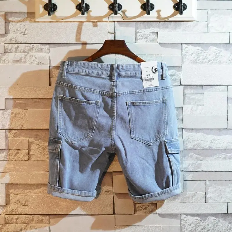 Street Fashion Baggy - Jean court droit ample pour hommes,