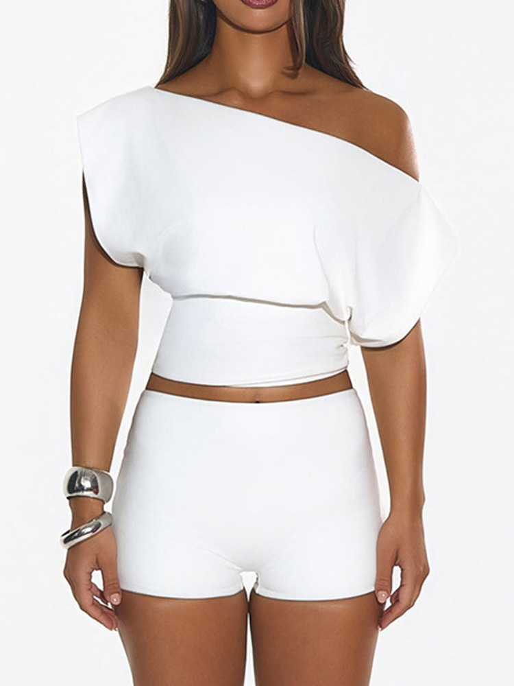 Street Fashion Co - Ensemble deux pièces sexy blanc en