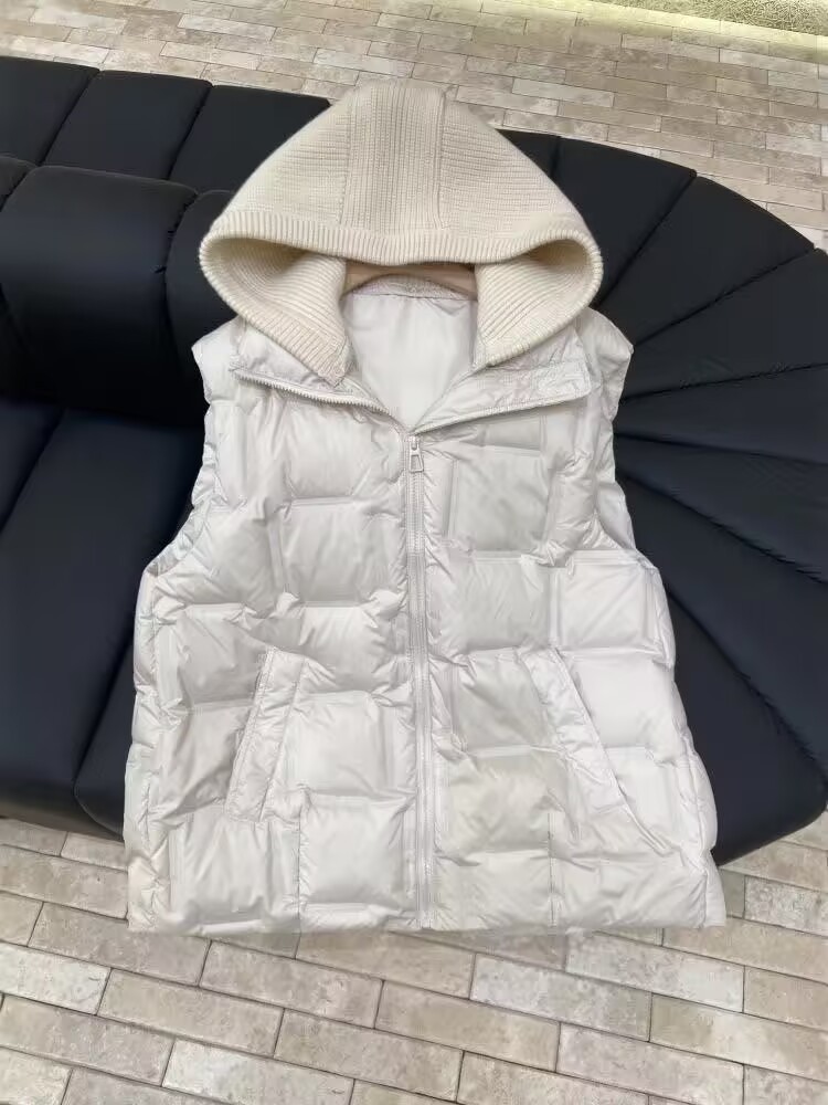 Puffer Vest Padded - Veste décontractée en tricot chaud pour