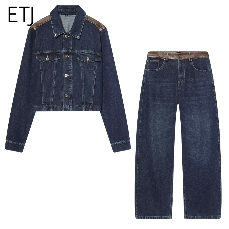 Street Fashion Jeans Women - Ensemble veste en jean et pantalon