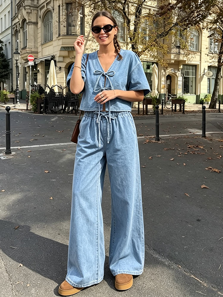 Street Fashion Jeans Women - Ensemble décontracté pour femme : chemise