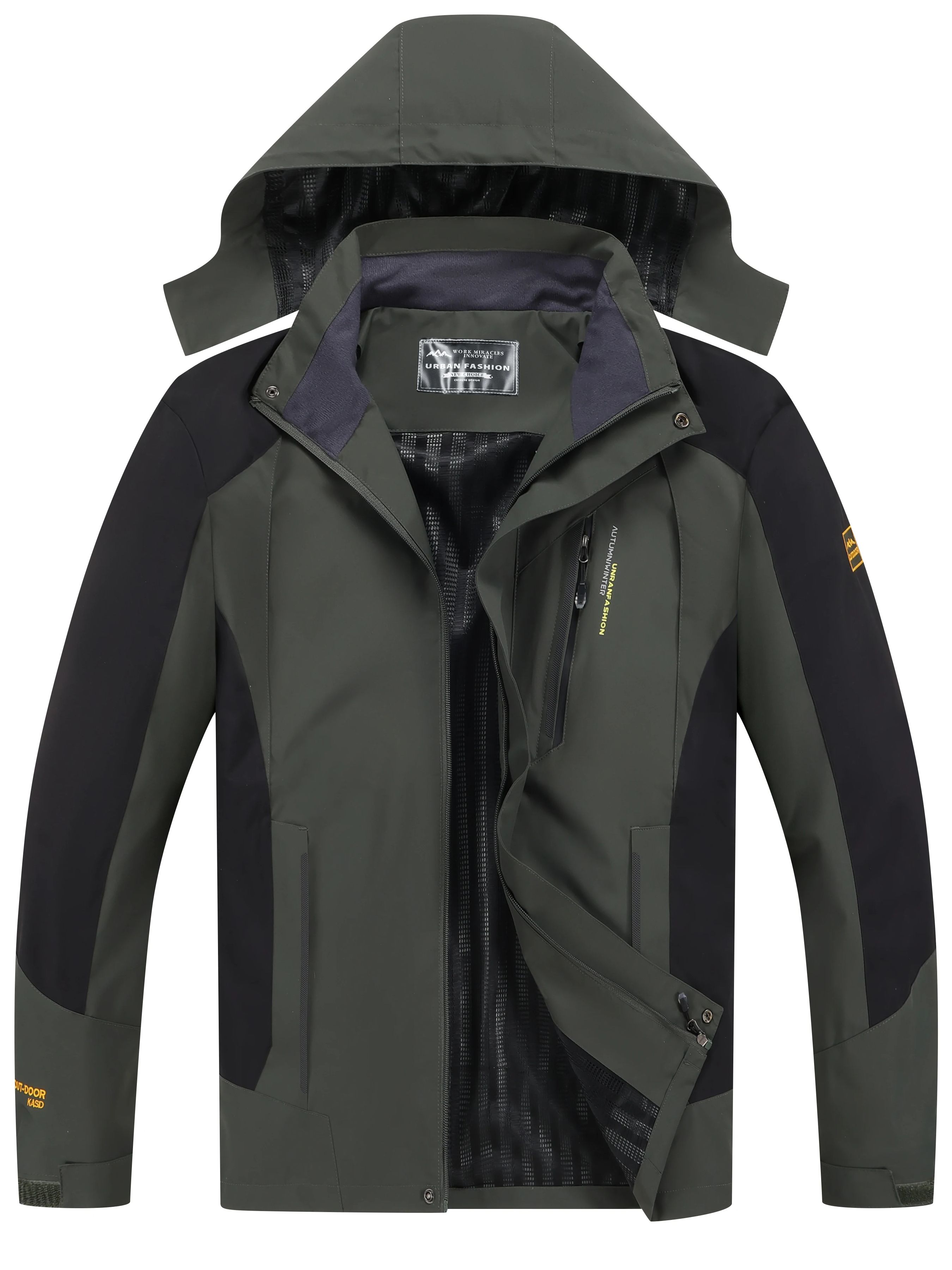 Reflective Jacket Running - Veste de randonnée imperméable pour hommes,