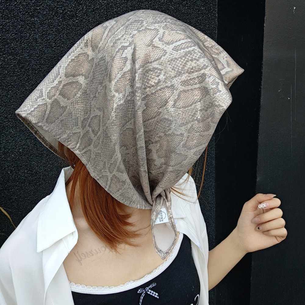 Street Fashion Baggy - Couvre-chef Y2K imprimé serpent, écharpe pour