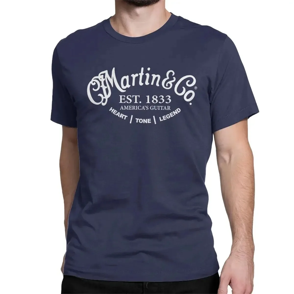 Street Fashion Co - Nouveau T-shirt noir à motif guitare