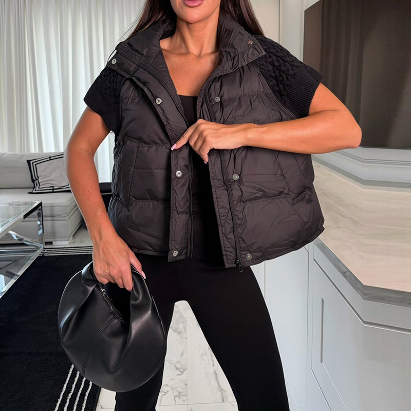 Gilet matelassé court chic pou - Puffer Vest Padded avis et prix