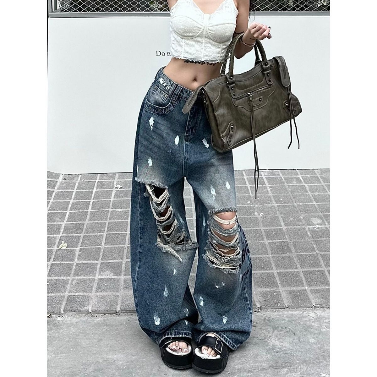 Jeans déchirés pour femmes 202 - Street Fashion Jeans Women avis et prix