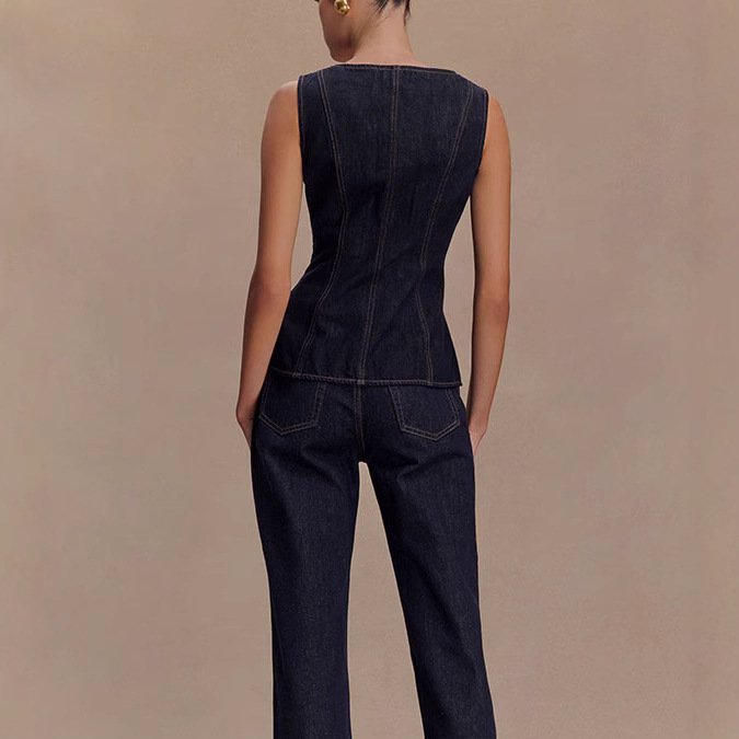 Été Denim pantalon ensembles f - Street Fashion Baggy avis et prix