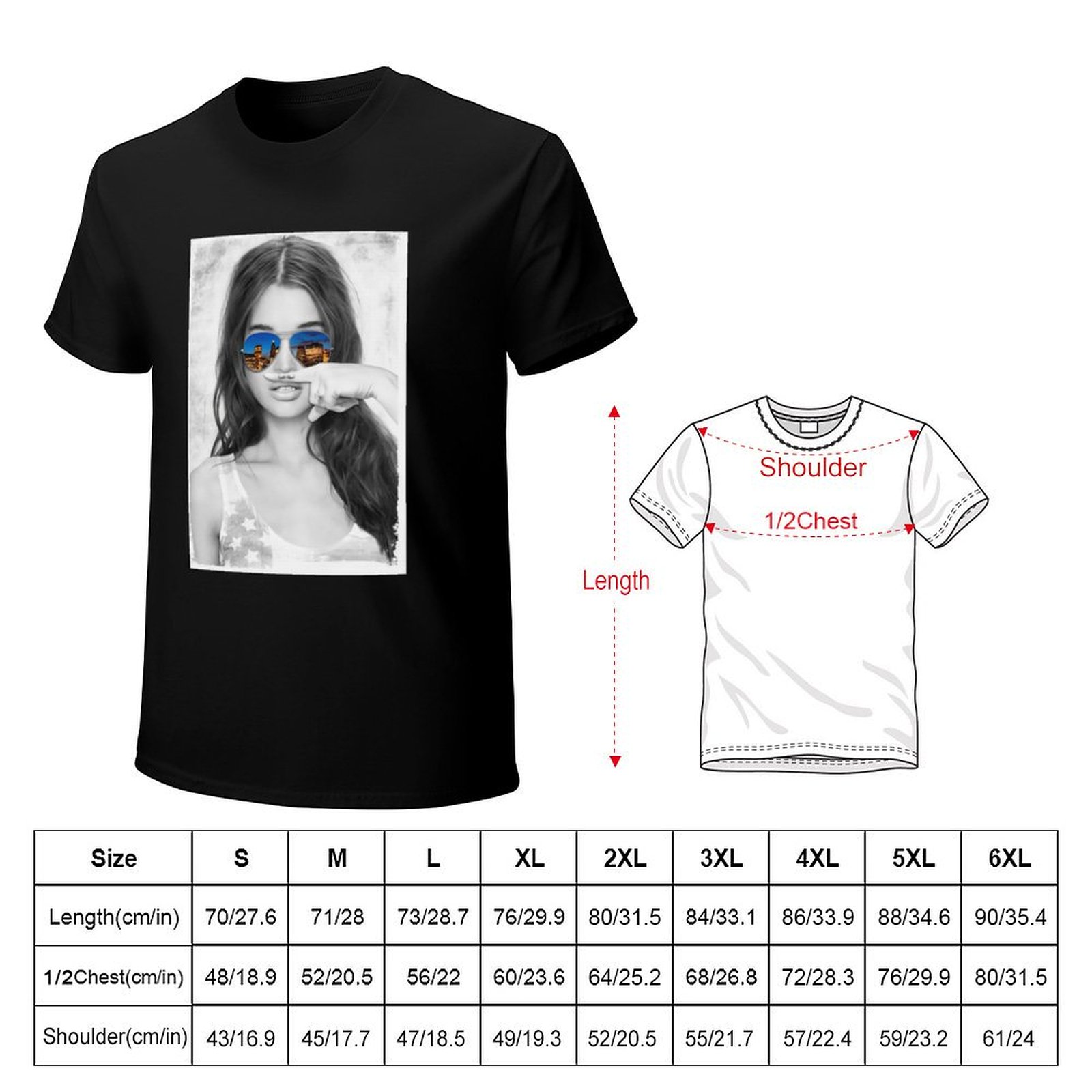 T-Shirt Original Mustache Girl - Street Fashion Co avis et prix