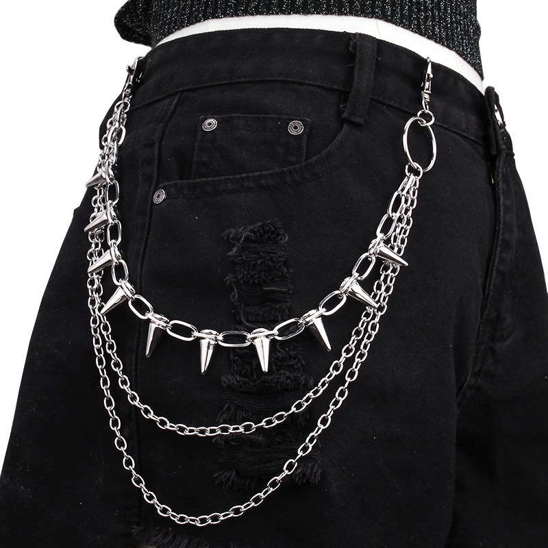 Hip Hop Punk Rock métal pantal - Street Fashion Jeans Women avis et prix