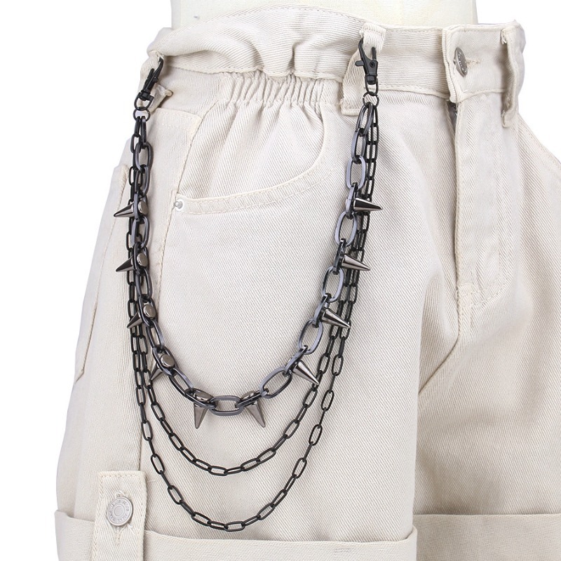 Hip Hop Punk Rock métal pantal - Street Fashion Jeans Women avis et prix