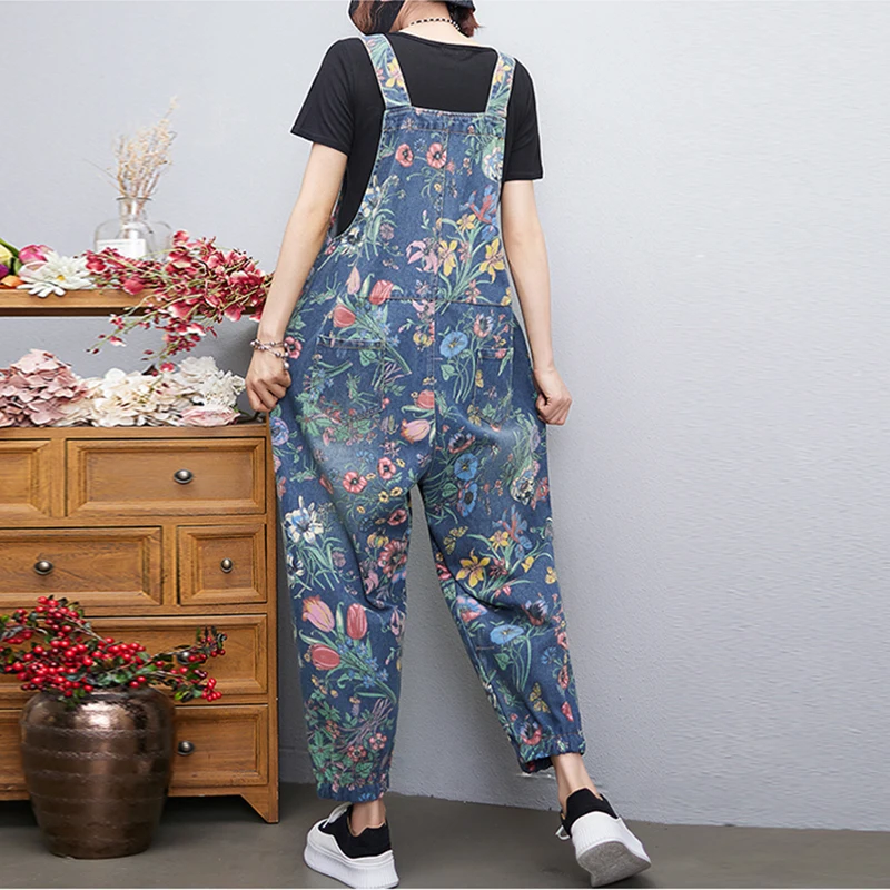Combinaison en jean imprimé Fl - Street Fashion Jeans Women avis et prix