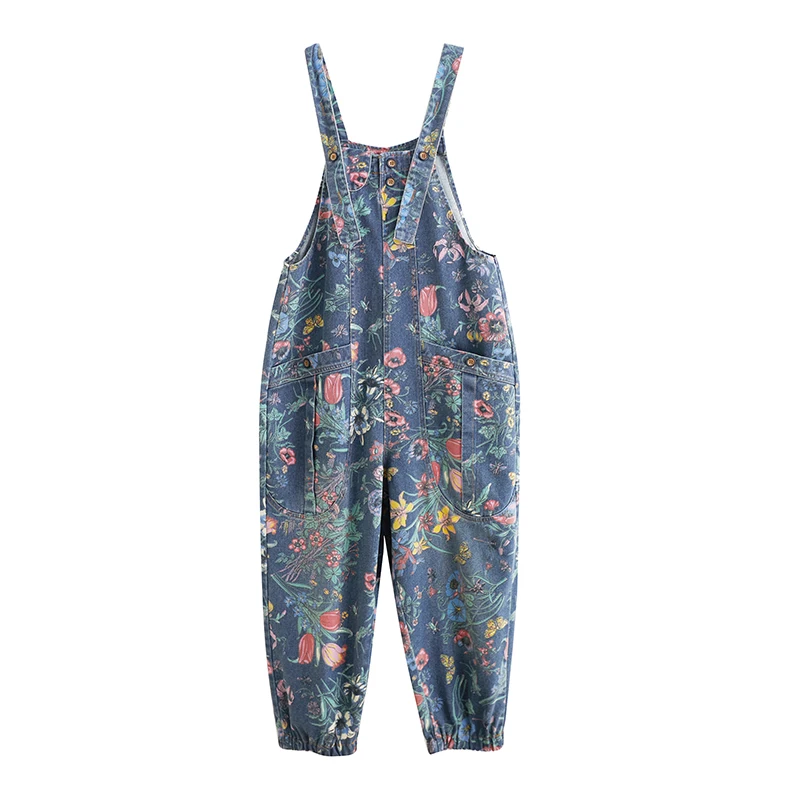 Combinaison en jean imprimé Fl - Street Fashion Jeans Women avis et prix