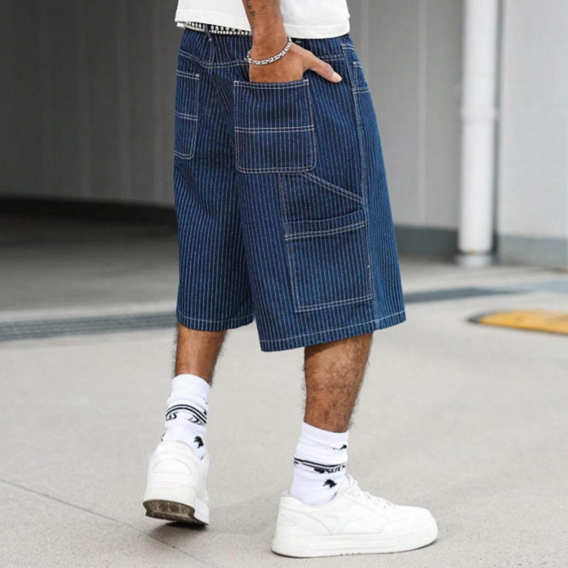 Shorts en jean baggy à rayures - Street Fashion Baggy avis et prix