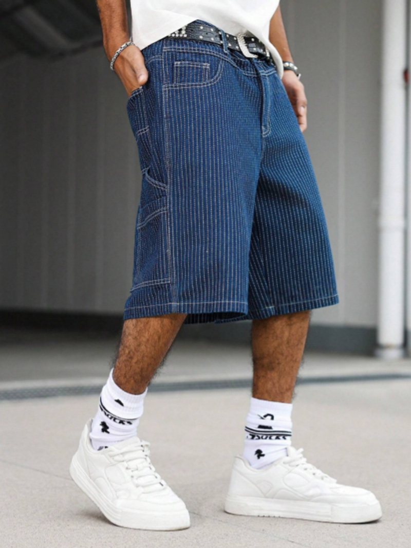 Shorts en jean baggy à rayures - Street Fashion Baggy avis et prix